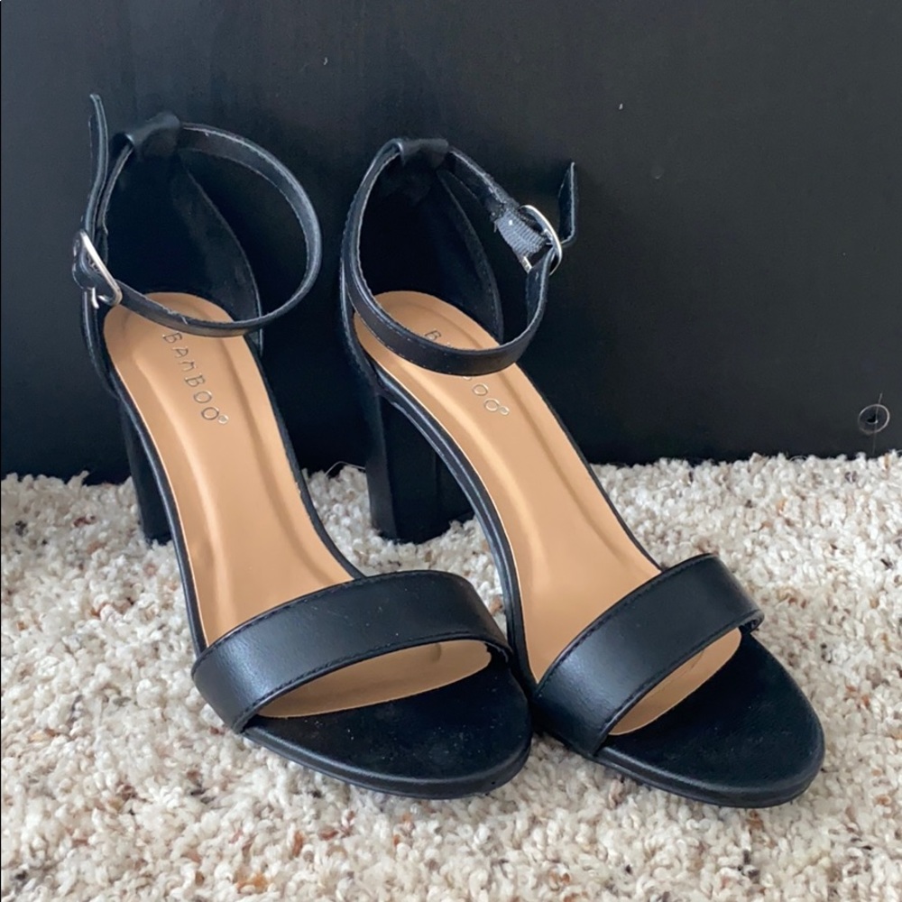 Black chunky heel